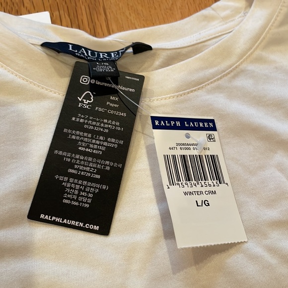 Lauren Ralph Lauren Winter Cream Long Sleeve shirt - Picture 2 of 4